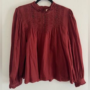 Doen Antonia Heirloom Collection Top in Burnt Henna Size L